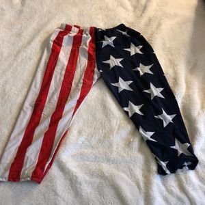 American Flag Capri leggings